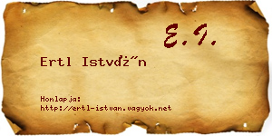 Ertl István névjegykártya