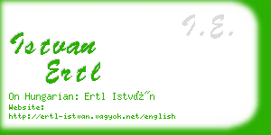 istvan ertl business card